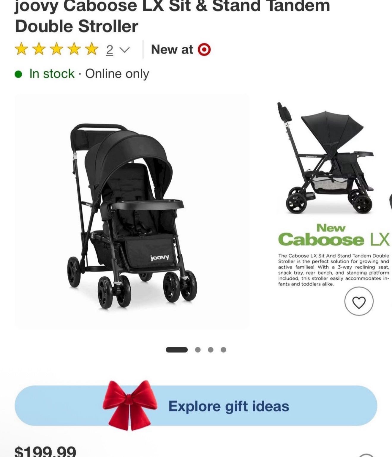 Stroller Double Joovy Caboose Lx