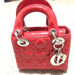 Dior Christian Micro Cannage Purse *Red 