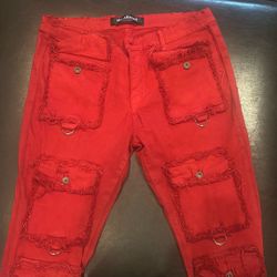 Valabasas Flared Jeans – Red – Size 40 – Excellent Condition