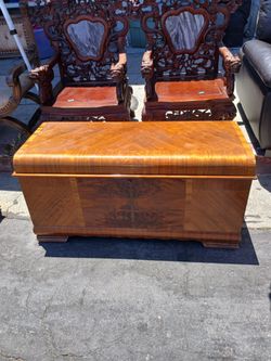 Vintage 1943 Lane Waterfall Cedar Chest