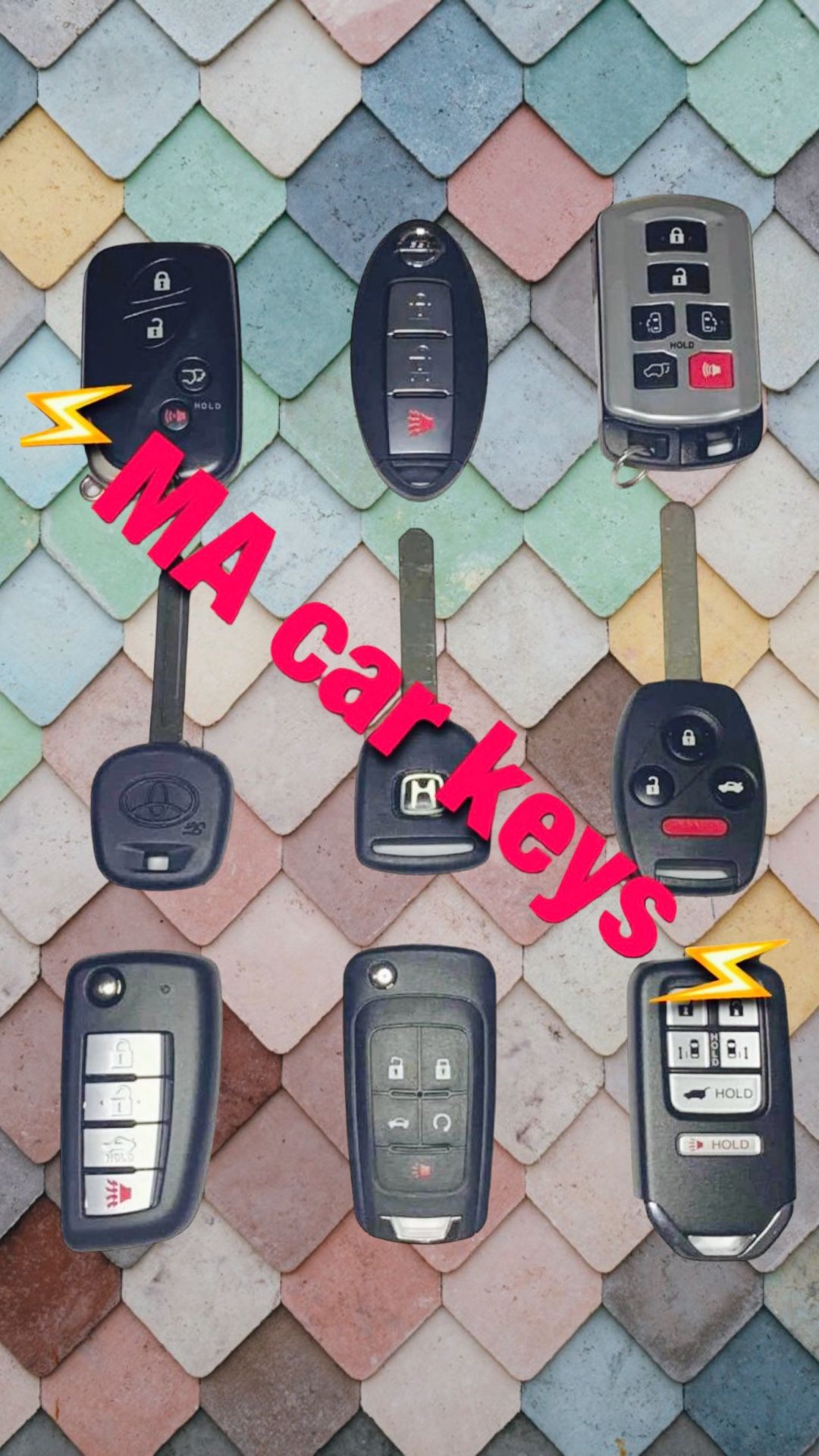 Key Fob • Remote Key • Car Key • Push Start Key