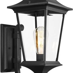 Emliviar Stylish Exterior Light, 21.1 Inch Exterior Wall Sconce with Clear Glass 