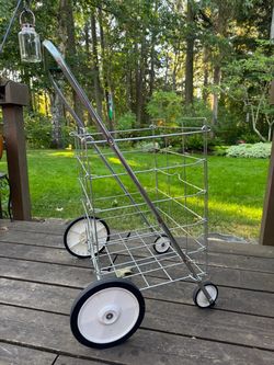 4 Wheel Folding Metal Shopping Cart
