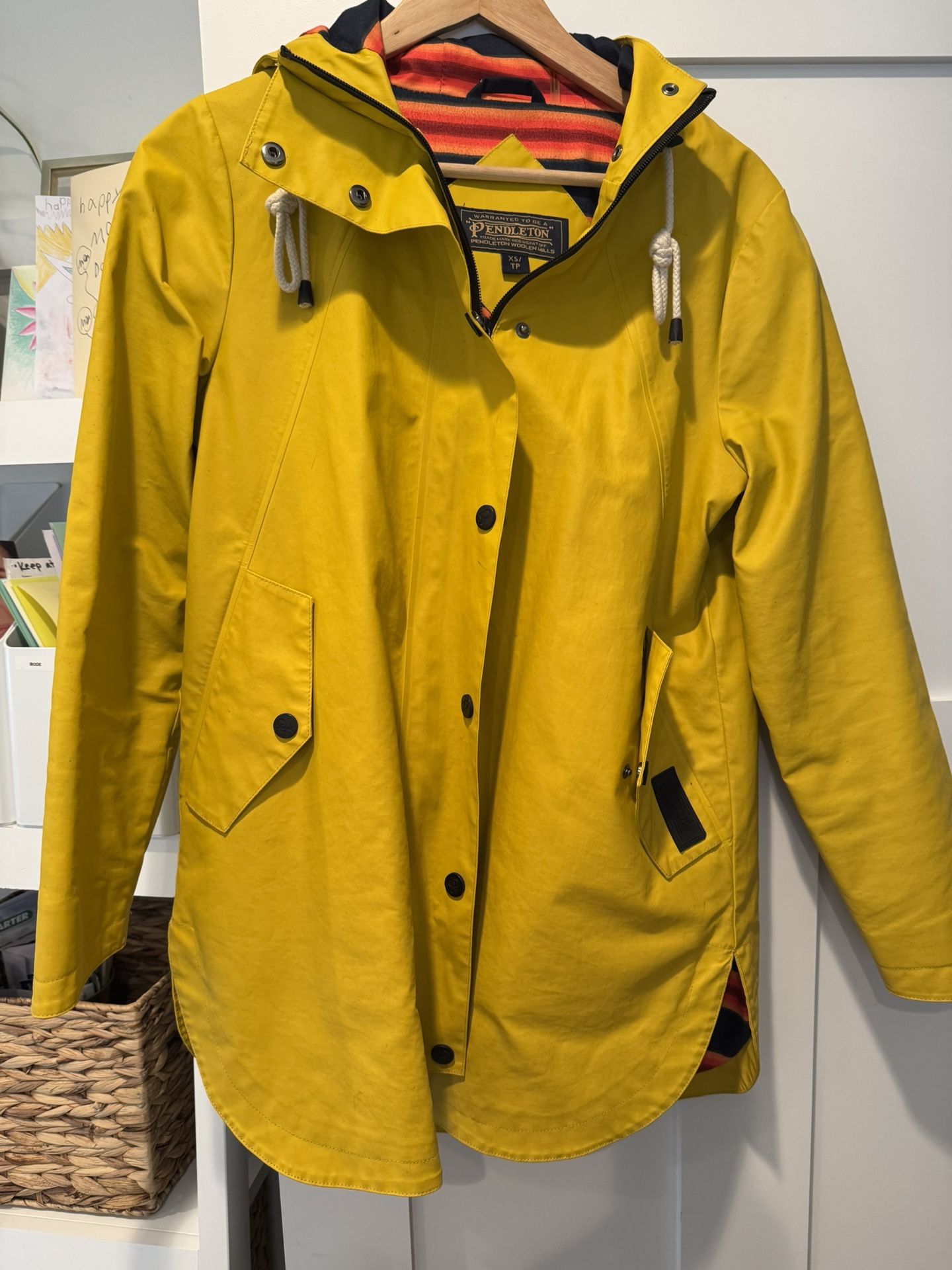 Yellow Pendleton Raincoat - Womens Size XS