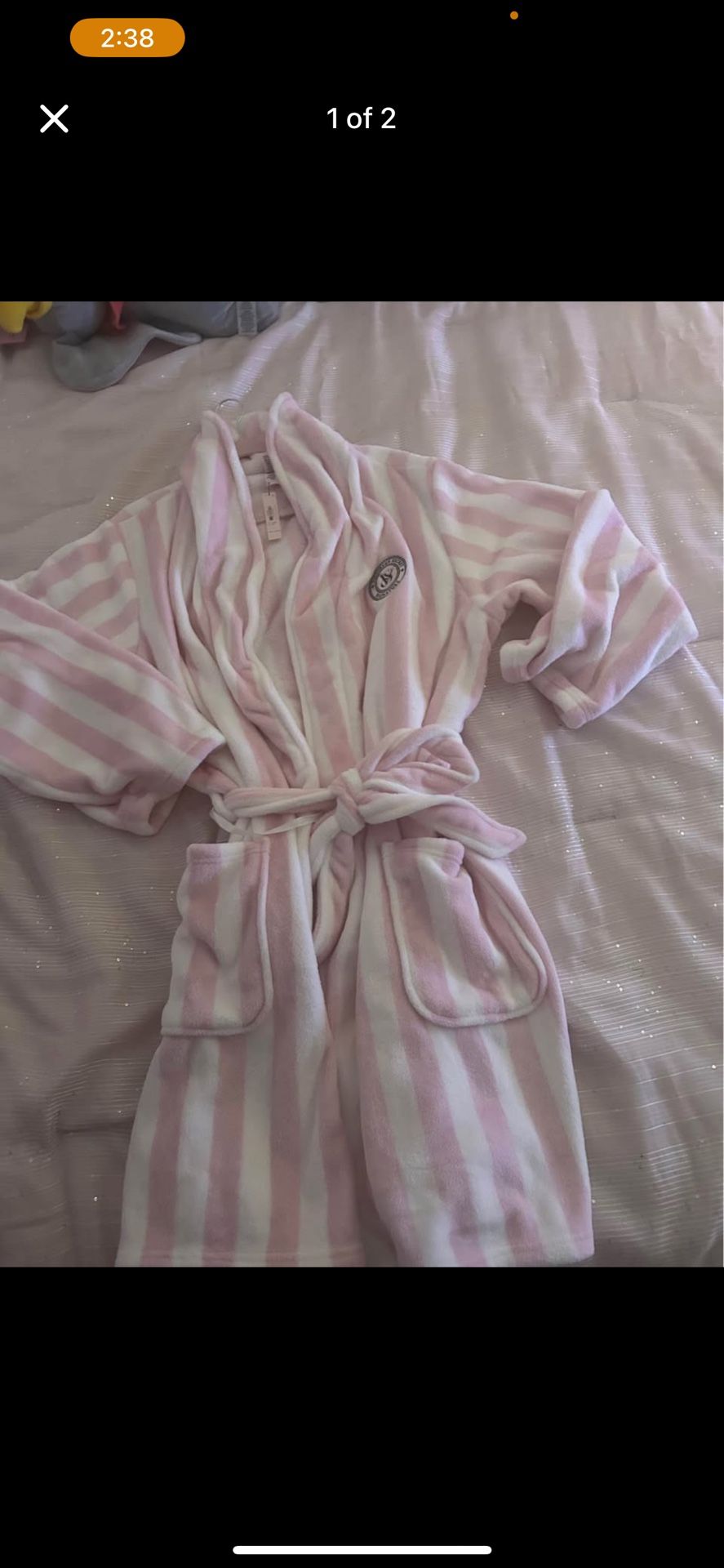 Victorias Secret Striped PJ Set+Robe