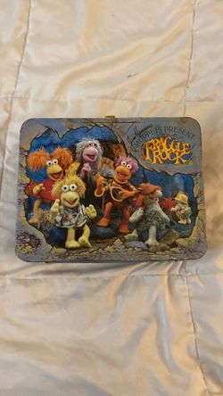FRAGGLE ROCK Metal Lunchbox w/ Thermos Vintage Complete 1984