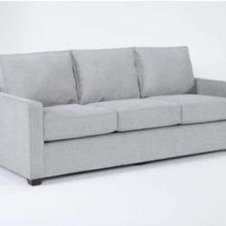 Living Spaces 3 Seater Couch. Heather Grey 