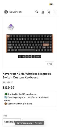 Keychron keyboard K2HE