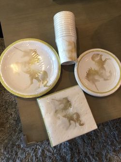 Unicorn party supplies for 12