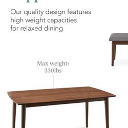 Dining Table /  Color; Walnut Cream /brand : Bcp/ Model : Sky6662