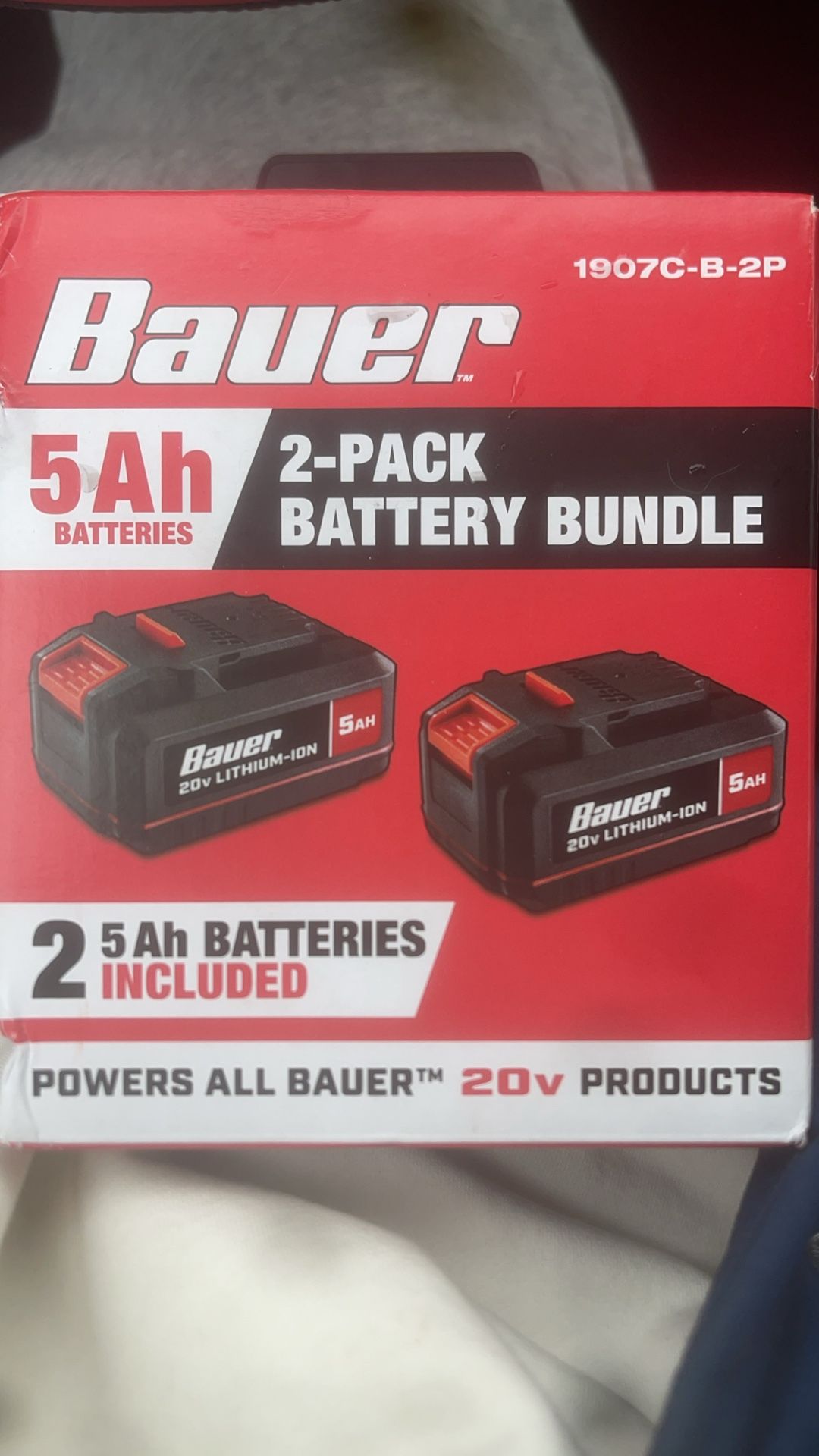 Bauer 5ah 20v Batteries Double Pack