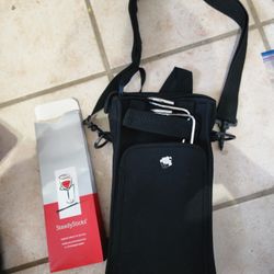 Wine Bottle Carrying Bag With Strap & Steady Sticks 