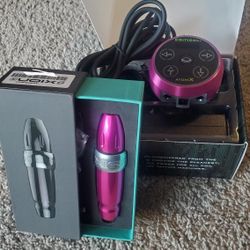 Permanent Makeup &  Tiny Tattoo Machine/(Pink Xion),(Pink Critical) Power Supply, & Cord attachment $500