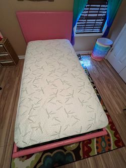 Pink Twin Platform Bed