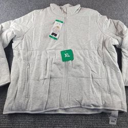 Womens XL 3 Dots Gray Full Zip Jacket Coat New With Tags