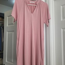 Pink Dress And Black Dress And Jeans
