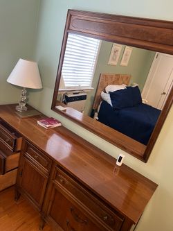 Bedroom dresser and mirror