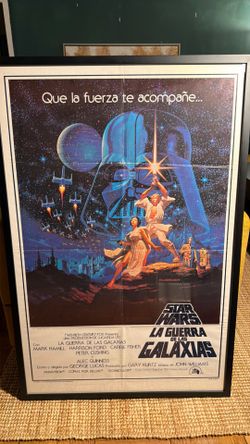 Custom Framed Star Wars A New Hope Spanish Hildebrandt Poster