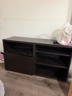 Dark Brown TV Stand / Entertainment Center – $20