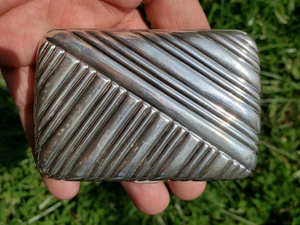 800 Silver Antique Cigarette Case
