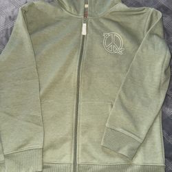 Kids' Peace Fleece Zip-Up Sweatshirt - Cat & Jack size XL (14)