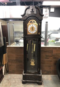 grandfather clock Antique wood clock