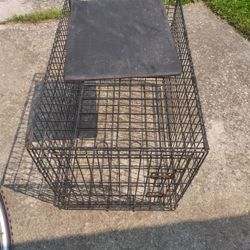 30 Inch Dog Cage Kennel Doghouse Folding With Sit Mat