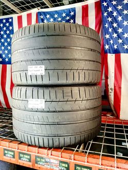 ✅ 2 NICE USED TIRES 335/25ZR20 MICHELIN PILOT SUPER SPORT ZP RUN FLAT USED TIRES 335 25 20