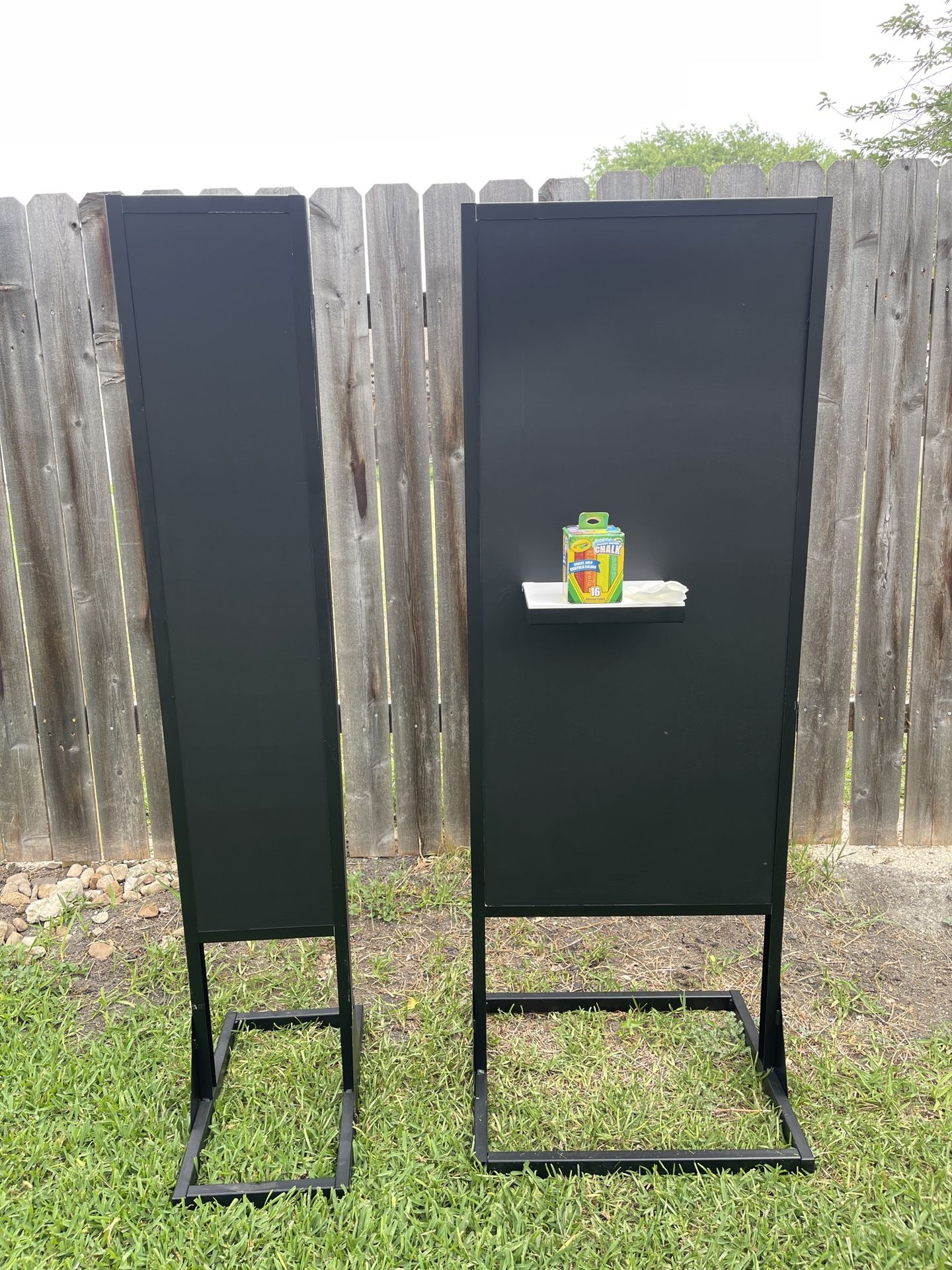 Double-Sided Chalkboards with Aluminum Frame - Set of 2