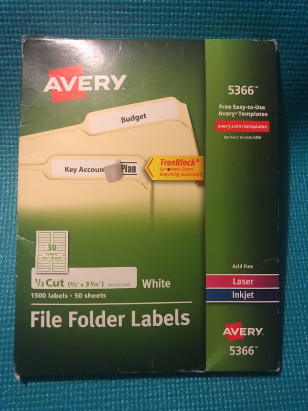Avery File Folder Labels For Sale In Lynwood CA OfferUp