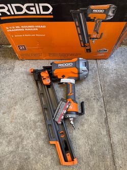 RIDGID Pneumatic 21-Degree 3-1/2 in. Round Head Framing Nailer