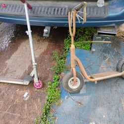 Two Scooters One New Razor One Old Antique Both $10 Each