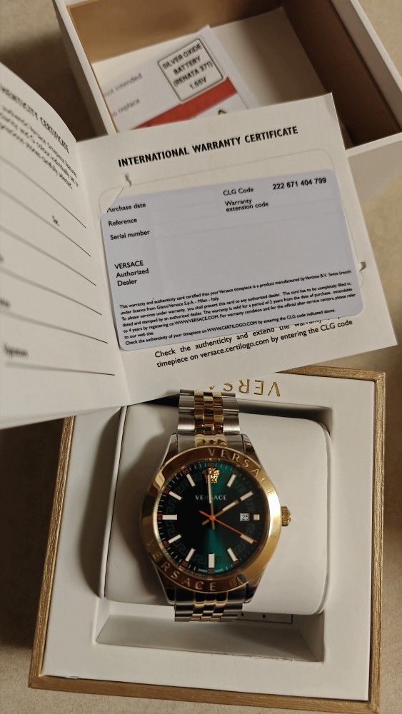 Brand New Men's Two Tone Versace Watch