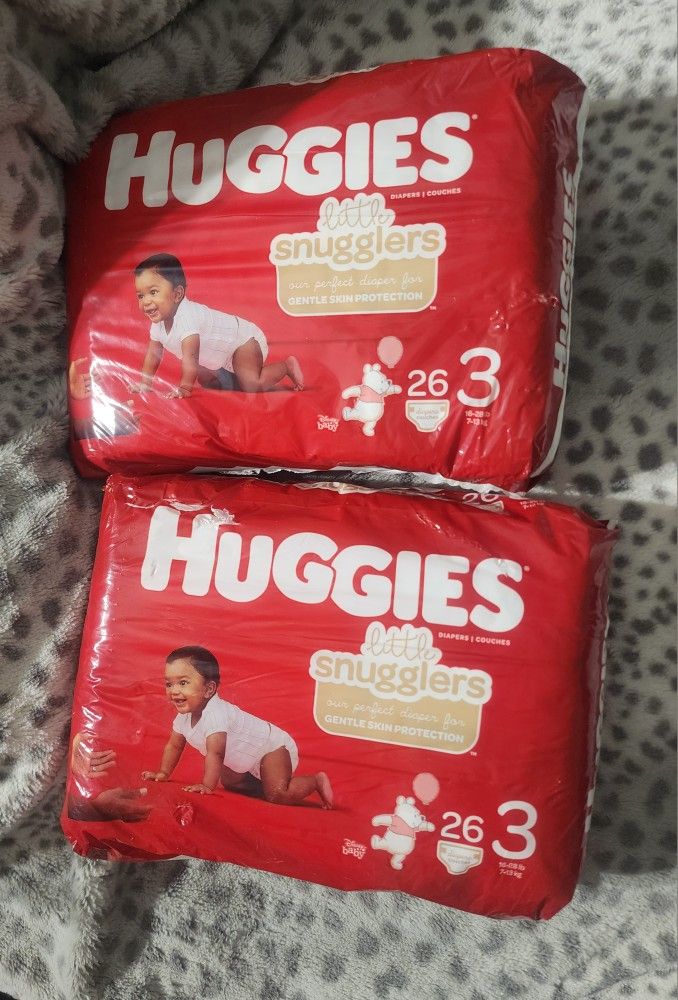 Huggies Little Snugglers Size 3 , 52 Diapers .pick Up Palmdale,ca