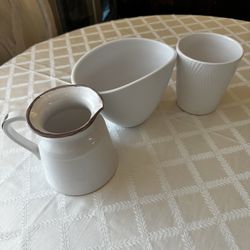 3 Ceramic Vases, Flowers Pots, No Holes 
