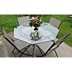 Heavy Duty Glass Table Set