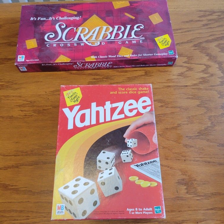 Vintage Board Games Yahtzee Or Scrabble