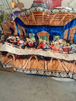 Last Supper Velvet Tapestry rug wall decor pickup only cash