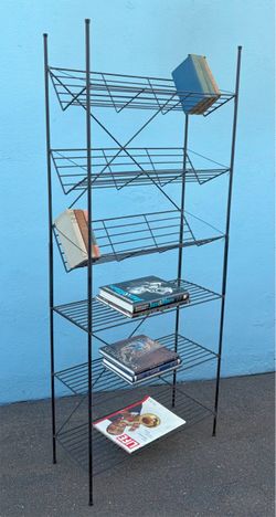 Vintage wire bookshelf