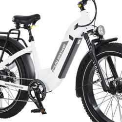 Fun Bike Lion 20 Amp Battery 750 Watt Hub Motor Ebike Electric Mountain Bike White