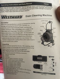 DD56 Drain Cleaning Machine
