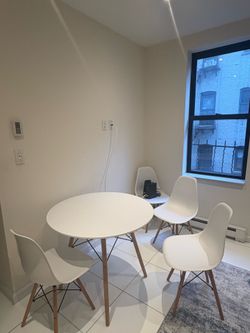 Table and four chairs