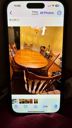 Maple Dining Table, Chairs and Cabinet