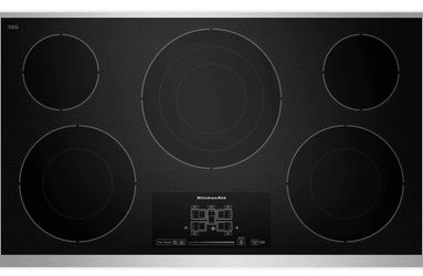 KitchenAid - 36" ELECTRIC COOKTOP WITH 5 RADIANT ELEMENTS AND TOUCH-ACTIVATED CONTROLS 