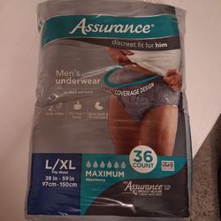 Assurance XL men disposable underwear, grey