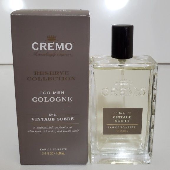 Cremo Vintage Suede 3.4 oz 100ml Eau de Toilette Cologne 