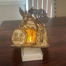 He is Risen candle holder 