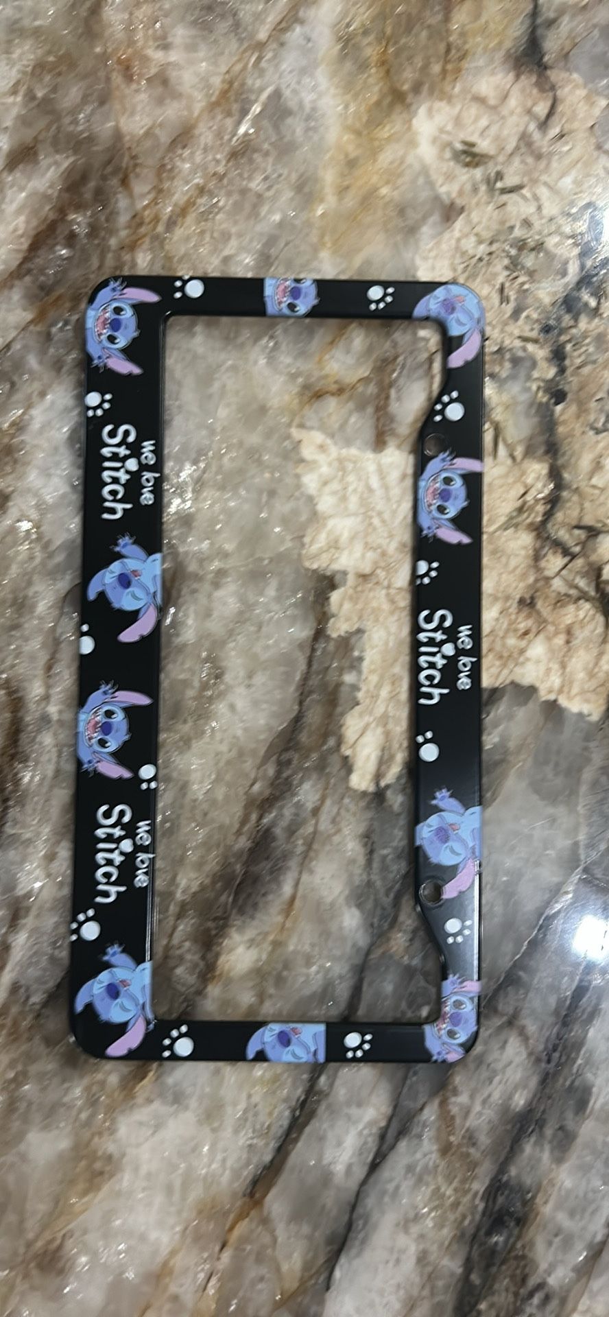 Disney, we love stitch license plate cover