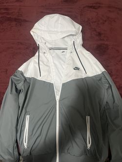 White And Gray Nike Windbreaker 