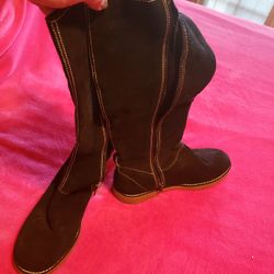 Black Suede Boots. Size 7.5